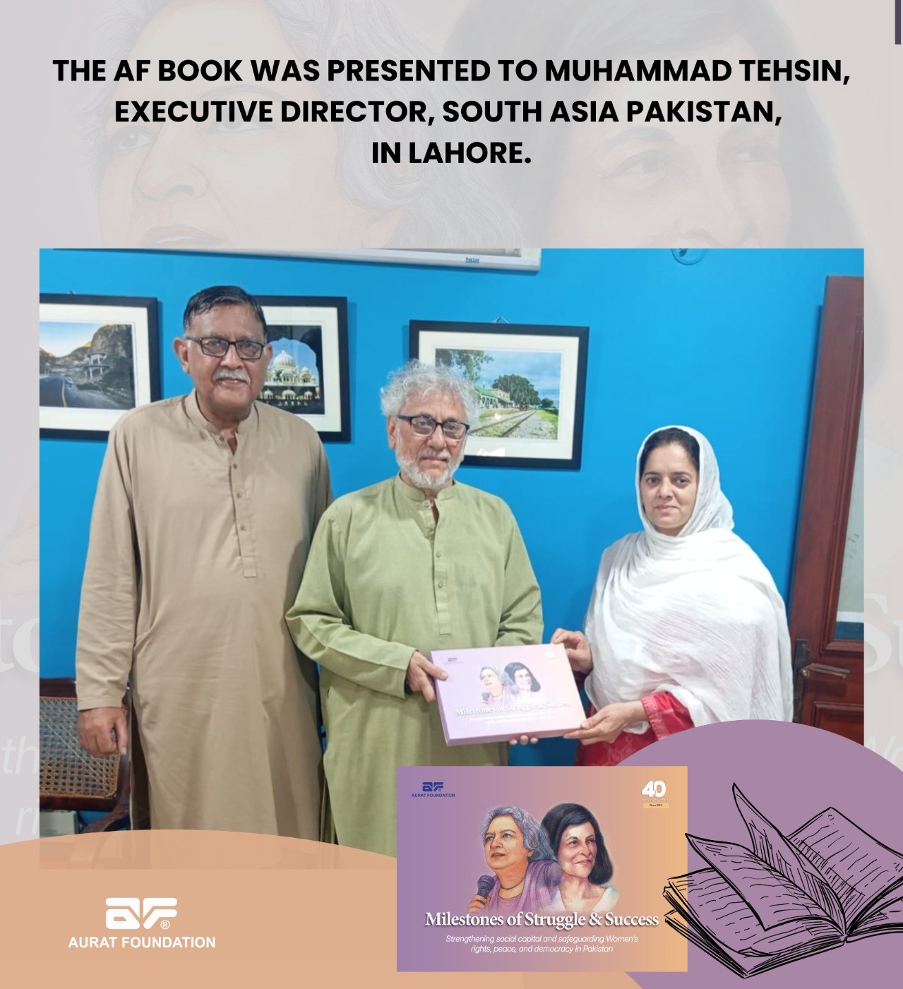The AF Book was presented to Muhammad Tehsin, Executive Director, South Asia Pakistan.