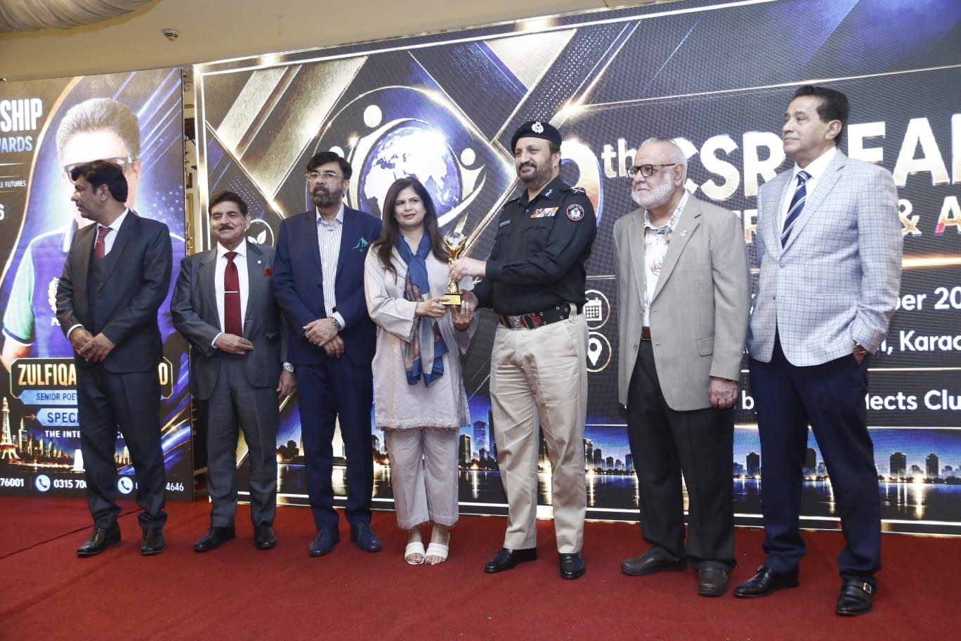 Aurat Foundation Honoured at CSR Excellence Awards by IGP Sindh Mr. Javed Alam Odho