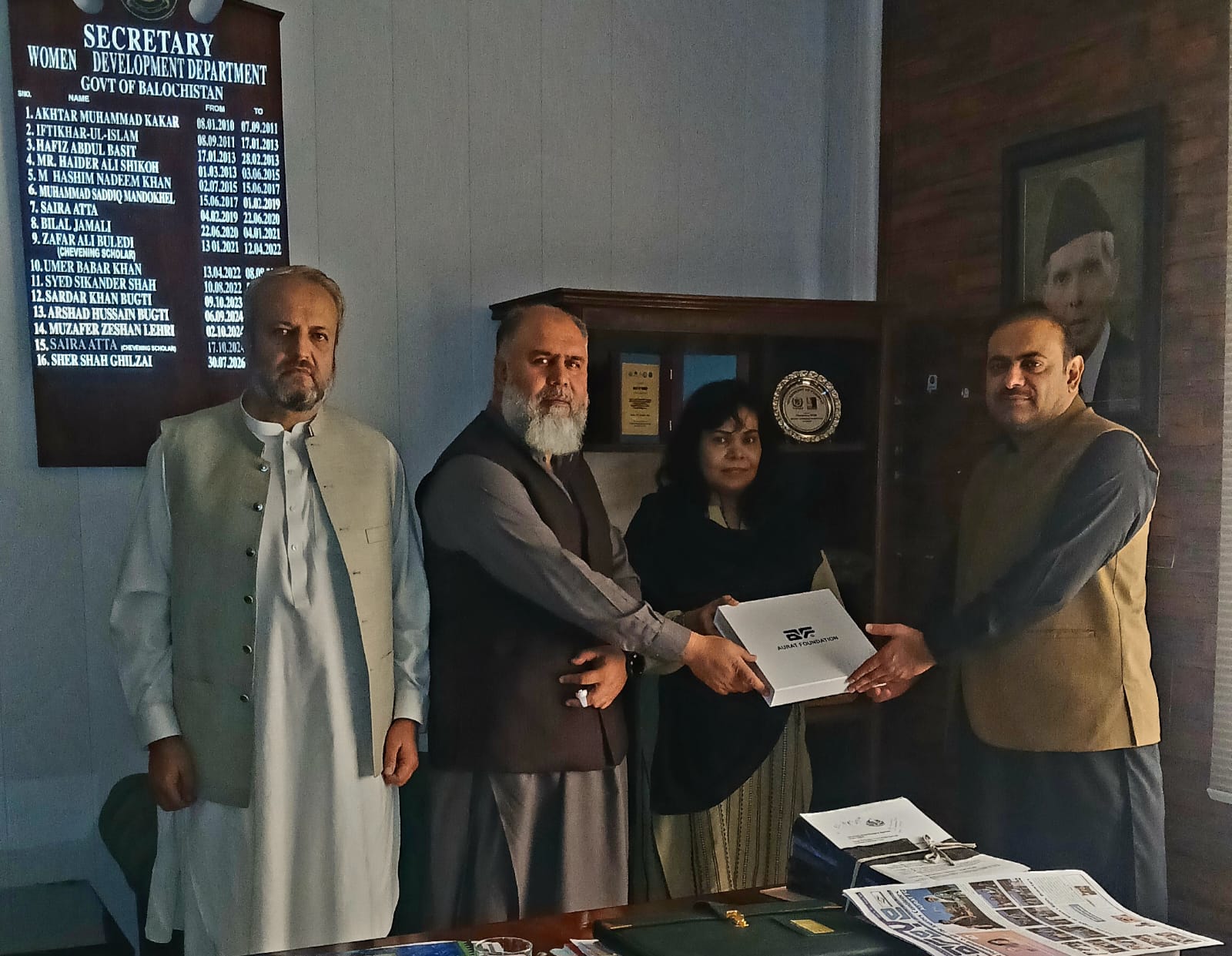 Aurat Foundation Balochistan & Women Development Department Discuss Partnership on Aurat Card