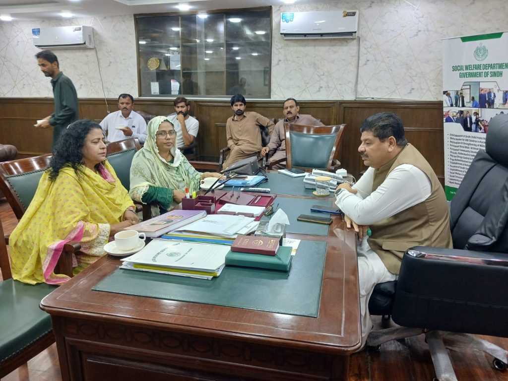 Meeting with Minister Social Welfare Department Mr. Mir Tarique Ali Talpur